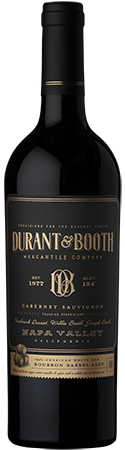Durant & Booth Bourbon Barrel Aged Napa Valley Cabernet Sauvignon bottle