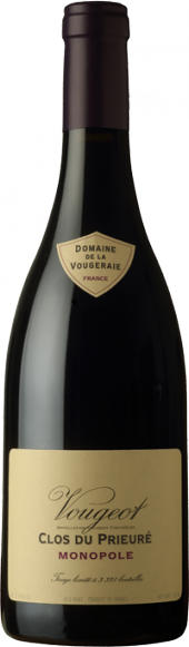 2020  DOMAINE DE LA VOUGERAIE Vougeot “Le Clos du Prieuré” Rouge Monopole Wine Spectator 92 Pts logo