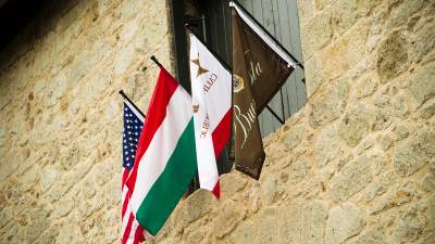 The Flags at Our Champagne Cellars