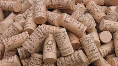 Corks prepared for bottling